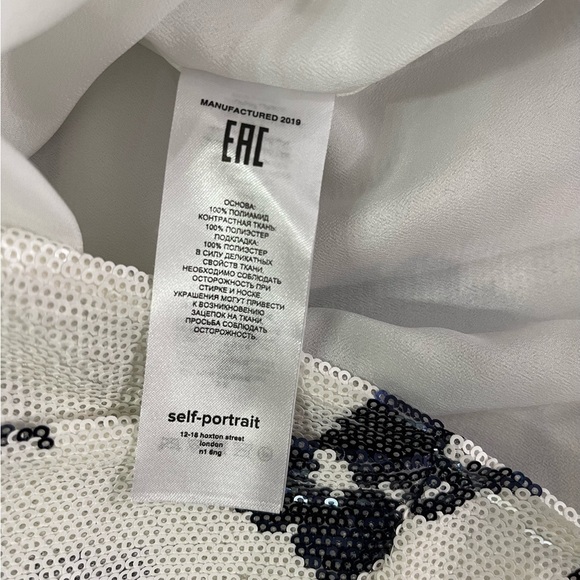 Self-Portrait Floral Sequin Wrap Dress - Picture 14 of 16